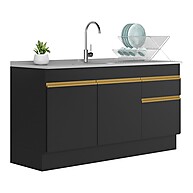 Balcão de Cozinha 150cm: Pia, 3 Portas e 1 Gaveta - imagem 1