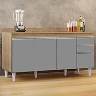 Balcão de Cozinha 160cm Arkansas: Mais Espaço e Beleza! - imagem 1
