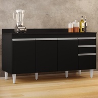 Balcão de Cozinha 160cm Arkansas Preto - Lumil - imagem 1
