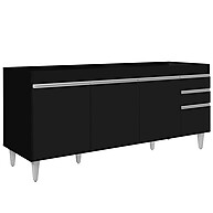 Balcão de Cozinha 180cm Dallas Preto: Organize Já! - imagem 1