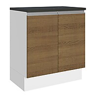 Balcão de Cozinha 70cm: MDF, Branco/Rustic - imagem 1