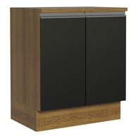 Balcão de Cozinha 70cm: Rustic/Preto Glamy Madesa - imagem 1