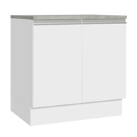Balcão de Cozinha 80cm Branco Glamy Madesa: Organize! - imagem 1