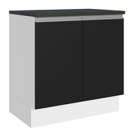 Balcão de Cozinha 80cm: MDF, Branco/Preto – Acordes Madesa - imagem 1