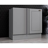 Balcão de Cozinha Americana Canto Reto 84cm Cinza - Henn - imagem 1