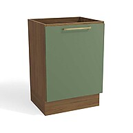 Balcão de Cozinha Botanic 60cm: Nogueira/Verde - imagem 1