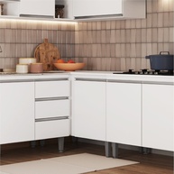 Balcão de Cozinha Canto Reto Athena: Organize com Estilo! - imagem 1