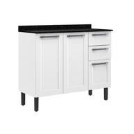 Balcão de Cozinha Florença 105cm: Branco e Funcional - imagem 1