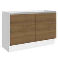 Balcão de Pia 120 cm com 2 Portas – MDF Branco/Rustic Acordes - imagem 1