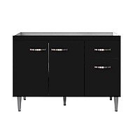 Balcão de Pia 120cm Preto Gabriela - AJL - imagem 1