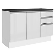 Balcão de Pia Cozinha 120cm Branco – Madesa Acordes - imagem 1