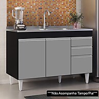 Balcão Gabinete 120cm 3 Portas 2 Gavetas – Design Moderno e Prático - imagem 1