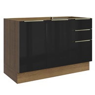 Balcão Gabinete de Pia Madesa Lux 120 cm: 2 Portas e 3 Gavetas - imagem 1