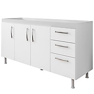 Balcão Gabinete Nathan 160cm Branco: Design e Espaço na Cozinha - imagem 1
