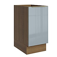 Balcão Madesa Lux 40 cm com 1 Porta – Rustic/Cinza - imagem 1