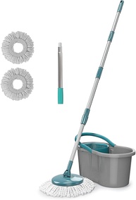 Mop Fit Giratório 2 Refis Microfibra com Balde 8L + Cabo Extensor - Limpeza Fácil e Eficiente - imagem 1