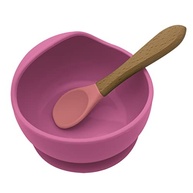 Conjunto Bowl com Colher de Bambu KaBaby Rosa - Seguro, Ecológico e Ideal para Bebês - imagem 2