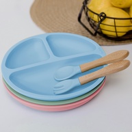 Kit Talheres Infantil Buba: Silicone e Bambu! - imagem 2