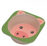 Mimo Style Prato Bowl Infantil Estampado Farm em Fibra de Bambu - Seguro, Ecológico e Divertido - imagem 1