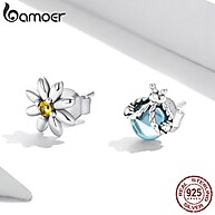 Brincos Assimétricos Prata 925: Margarida e Joaninha Bamoer - imagem 2