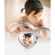 Charme de Prata 925 Coração Personalizado Bamoer - imagem 2