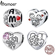 Bamoer Prata 925 - Contas para Pulseira e Colar com Zircônia - imagem 1