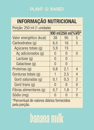 Banana Milk Baunilha 250 ml – Bebida Vegetal, Sem Lactose, Sem Glúten, Sem Açúcar Adicionado | Ideal para Lanches - imagem 2