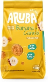ARUBA NATURAL - BISCOITO ARUBA DOCE BANANA E CANELA 100G - imagem 1