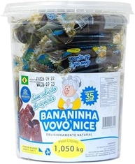 BANANINHA DE BANANA 30G SEM ACUCAR VOVÓ NICE - POTE 1,050 KG CONTENDO 35 BARRAS - imagem 2