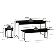 Mesa de Jantar Industrial: 6 Lugares com Bancos - imagem 2