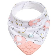 BUBA Bandana Com Mordedor Animais Rosa - Proteção e Estilo para Bebês - imagem 2