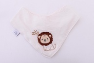 Babador Bandana Infantil com Estampas de Leão e Urso - 2 Unidades | Proteção e Estilo para Bebês - imagem 1