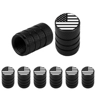 8 Tampas de Válvula de Pneu Bandeira Americana - Liga de Alumínio Premium - imagem 1