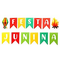 Bandeirinhas para Festa Junina Abrakadabra - Decoração Tradicional - imagem 1