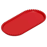 Bandeja Acrílica Oval Vermelha: Elegância e Praticidade - imagem 1