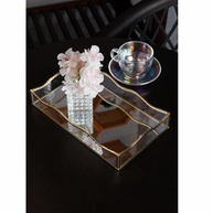 Bandeja Dourada com Espelho Lyor Ocean: Elegância! - imagem 1