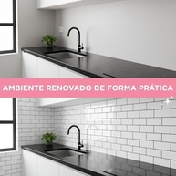 Pastilha Resinada Adesiva Tijolinho Branco 3D - Revestimento Moderno para Cozinha e Banheiro - imagem 5