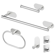 Kit Acessórios para Banheiro em Aço Inox 304 com Fixação Adesivo 3M - 6 Peças Modernas e Resistentes - imagem 2