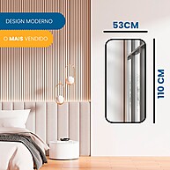 Espelho Orgânico Retangular 53x110cm – Design Moderno e Elegante para Sala, Quarto e Banheiro - imagem 2