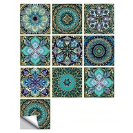 Adesivos de Azulejo Mandala 15x15cm - Impermeáveis e Removíveis para Cozinha e Banheiro - imagem 1