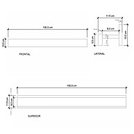 Porta Shampoo Linear 100cm – Elegância e Praticidade no Banheiro - imagem 2