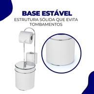 Suporte Papel Higiênico com Cesto 5L Arthi: Organize Seu Banheiro - imagem 2