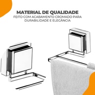 Toalheiro Duplo Ventosa: Organize Seu Banheiro! - imagem 2