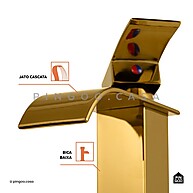 Torneira Cascata Dourada: Elegância para seu Banheiro - imagem 2