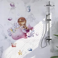 Adesivo Fundo do Mar Infantil Lavável - Design Criativo e Seguro para Quartos e Banheiros - imagem 5