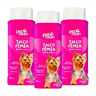 Banho a Seco Pet Clean: Kit 3 Talcos 100g - imagem 1