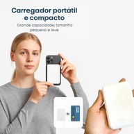 Power Bank Magnético 5000mAh: Carregador Sem Fio 15W Ultra Rápido e Leve - imagem 4