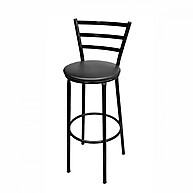 Banqueta Alta Preta Roma: Conforto e Estilo! - imagem 1