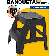 Banqueta Escada 2 Degraus Tramontina – Suporta 120kg e é Multiuso - imagem 1