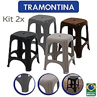 Banqueta Plástico Tramontina: Kit 2 Resistentes 100Kg - imagem 1